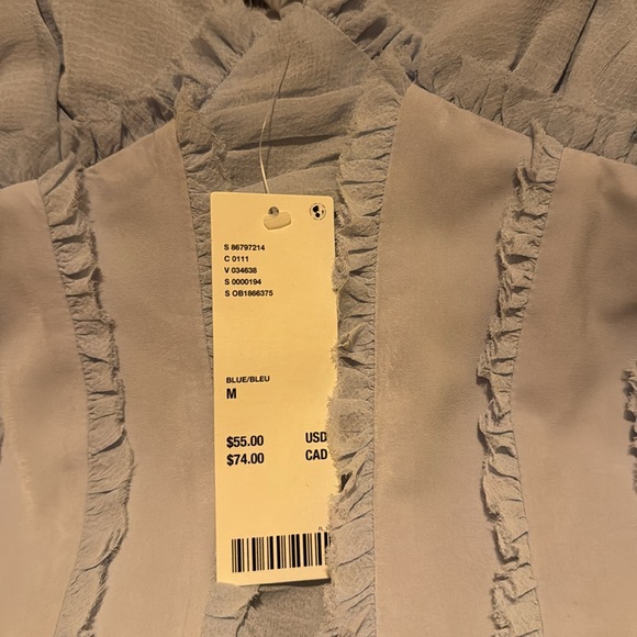 Urban Oufitters Blue ruffle top - Picture 2 of 4